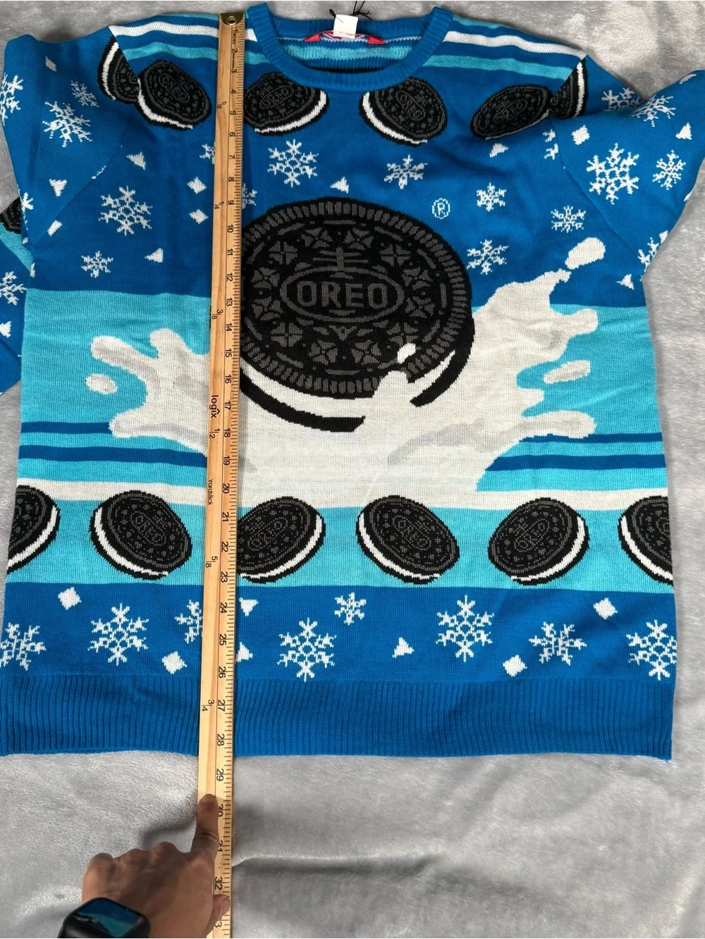 Shinesty Oreo Cookie Ugly Christmas Sweater Mens Large Cotton Knit NEW
